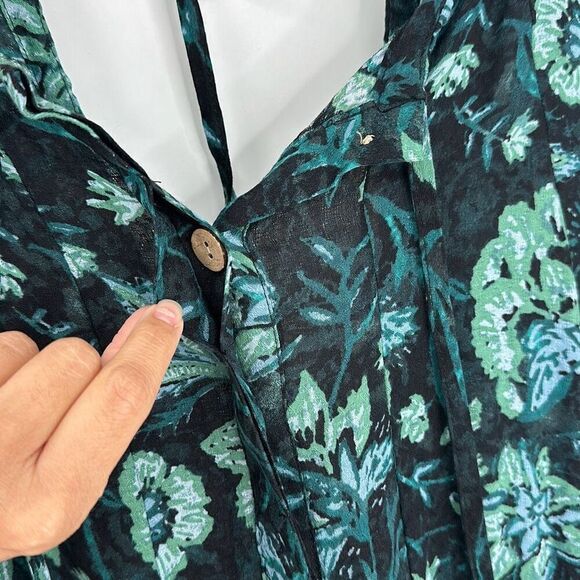 Free People Boho Western Cowgirl Green Dance 'Till Dawn Romper Small - Picture 9 of 11